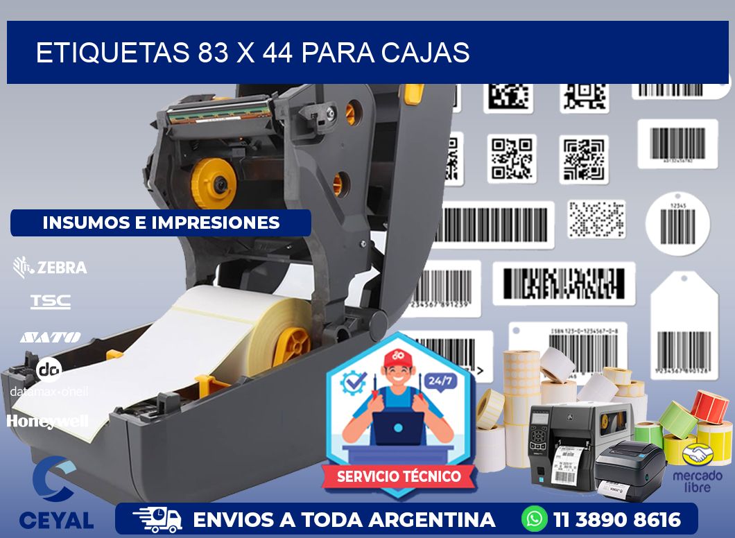 ETIQUETAS 83 x 44 PARA CAJAS