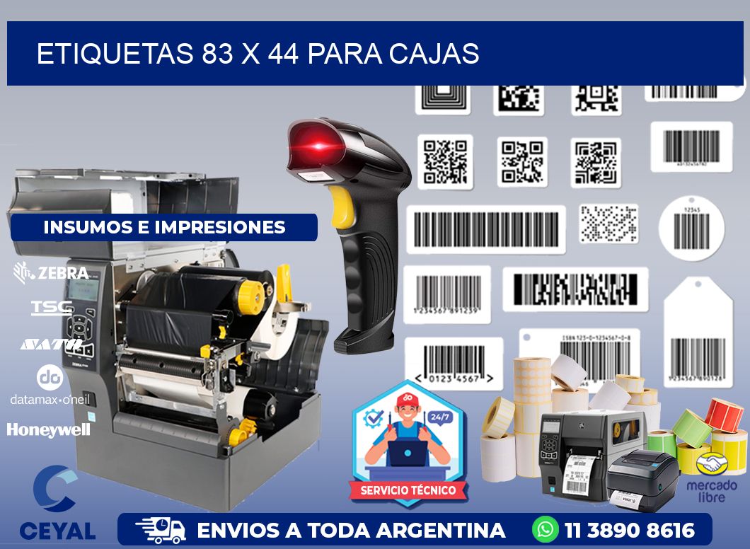 ETIQUETAS 83 x 44 PARA CAJAS