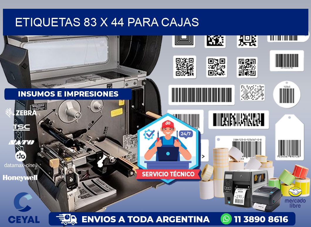 ETIQUETAS 83 x 44 PARA CAJAS