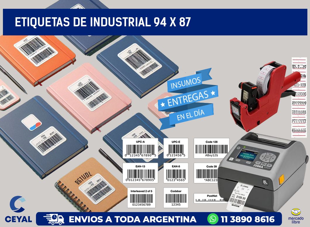 etiquetas de industrial 94 x 87