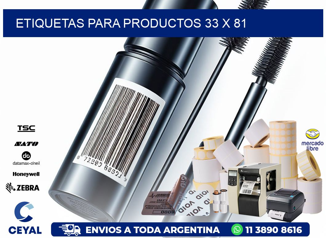 etiquetas para productos 33 x 81