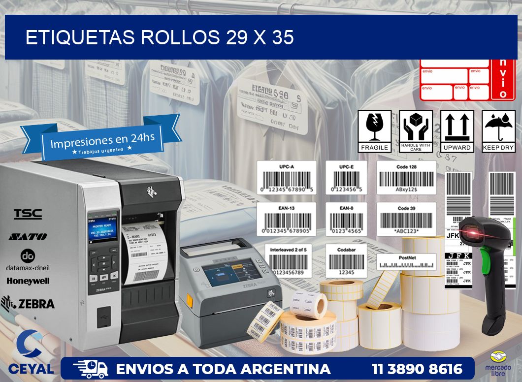 etiquetas rollos 29 x 35