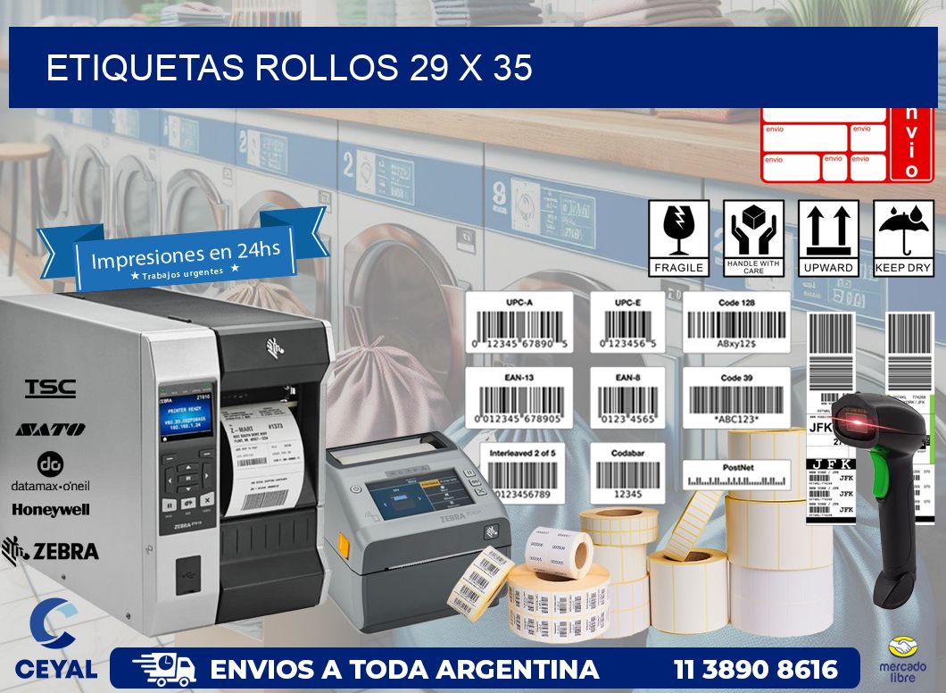 etiquetas rollos 29 x 35