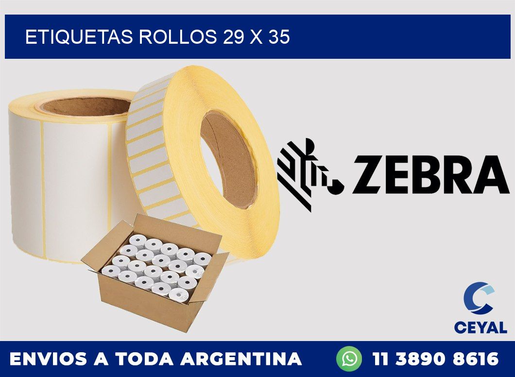 etiquetas rollos 29 x 35