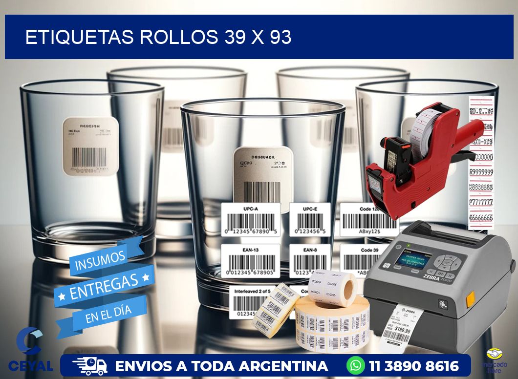 etiquetas rollos 39 x 93