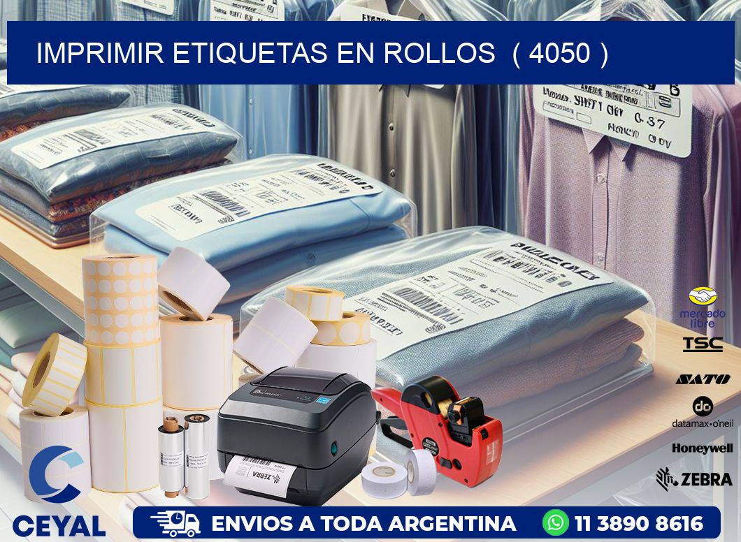 imprimir etiquetas en rollos  ( 4050 )