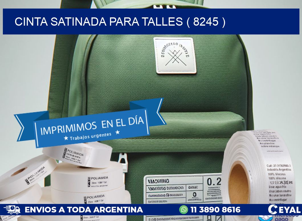 CINTA SATINADA PARA TALLES ( 8245 )