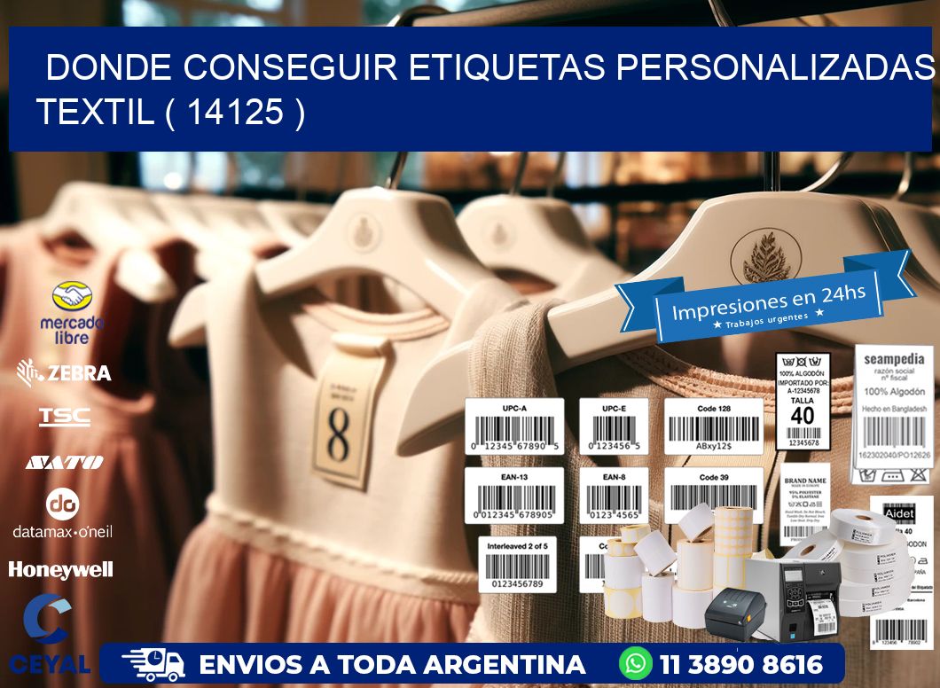 DONDE CONSEGUIR ETIQUETAS PERSONALIZADAS TEXTIL ( 14125 )