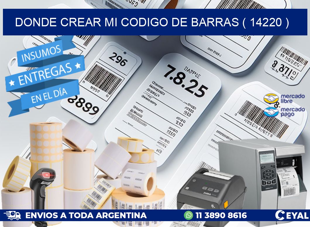 DONDE CREAR MI CODIGO DE BARRAS ( 14220 )