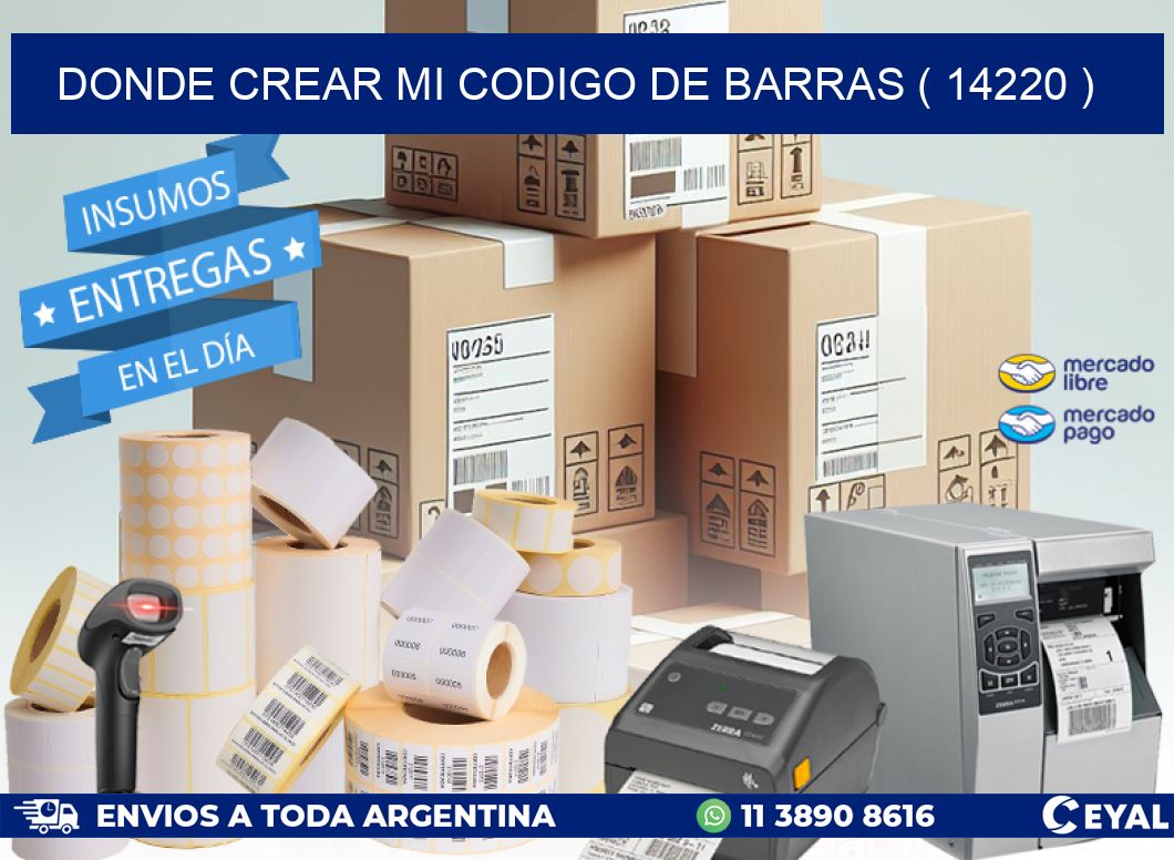 DONDE CREAR MI CODIGO DE BARRAS ( 14220 )