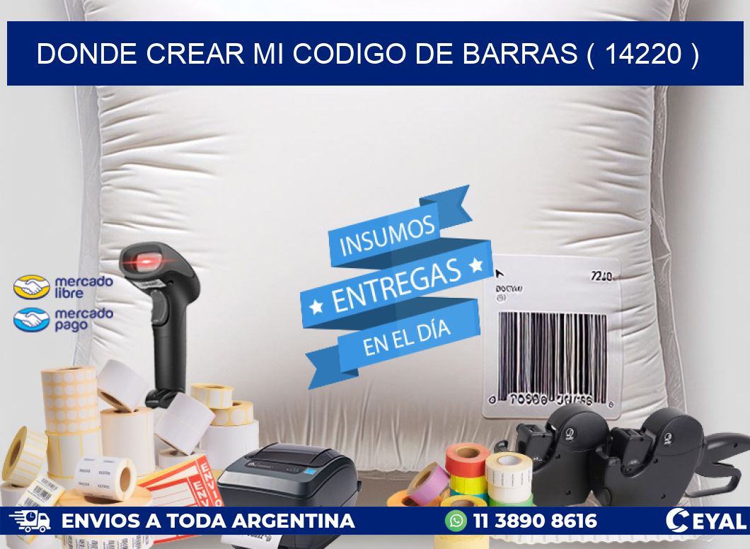 DONDE CREAR MI CODIGO DE BARRAS ( 14220 )