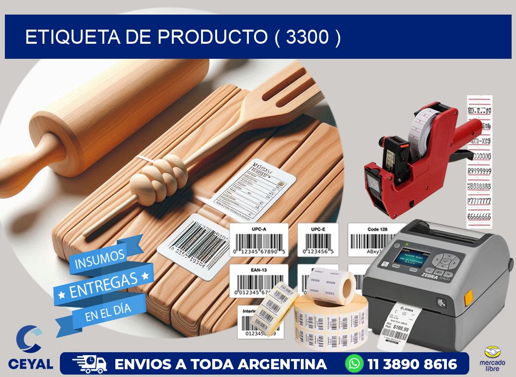 ETIQUETA DE PRODUCTO ( 3300 )