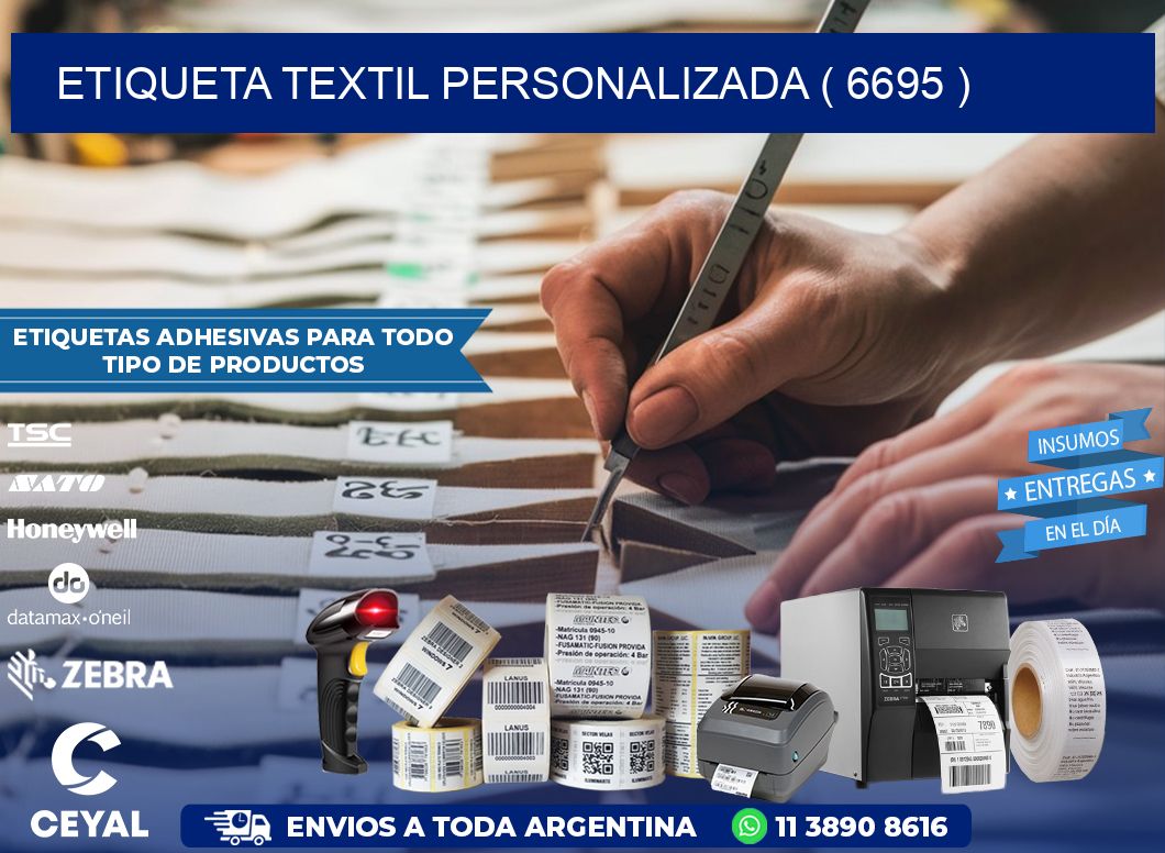 ETIQUETA TEXTIL PERSONALIZADA ( 6695 )