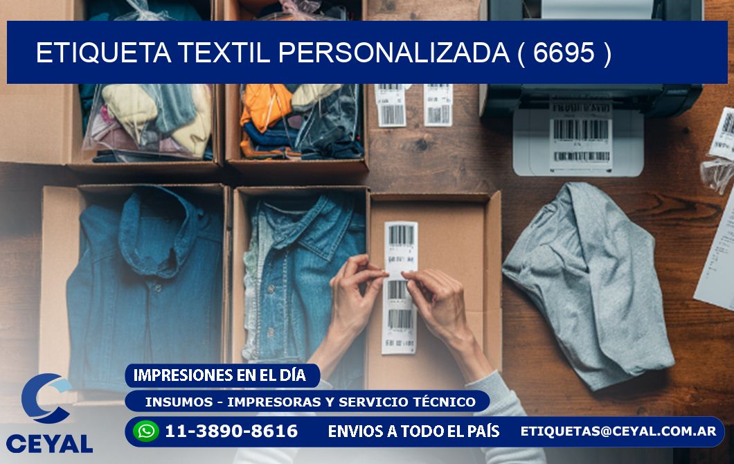 ETIQUETA TEXTIL PERSONALIZADA ( 6695 )