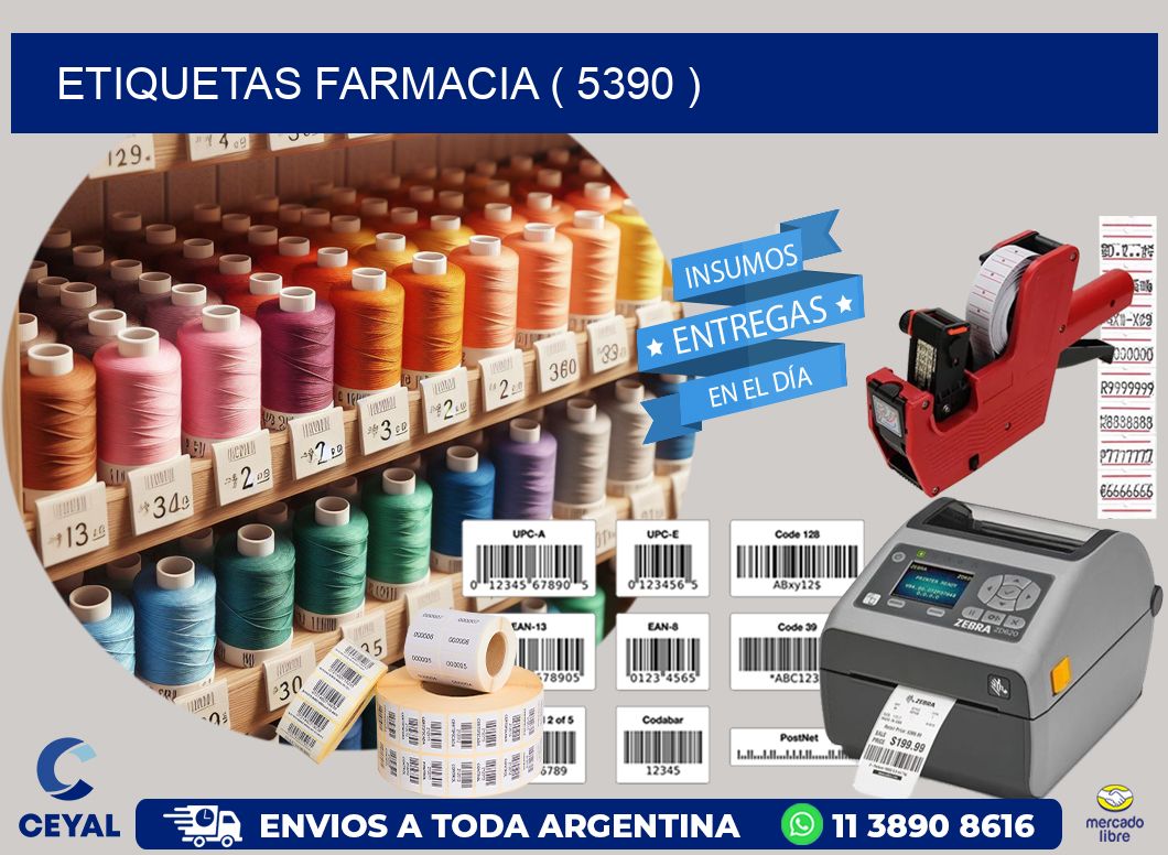 ETIQUETAS FARMACIA ( 5390 )