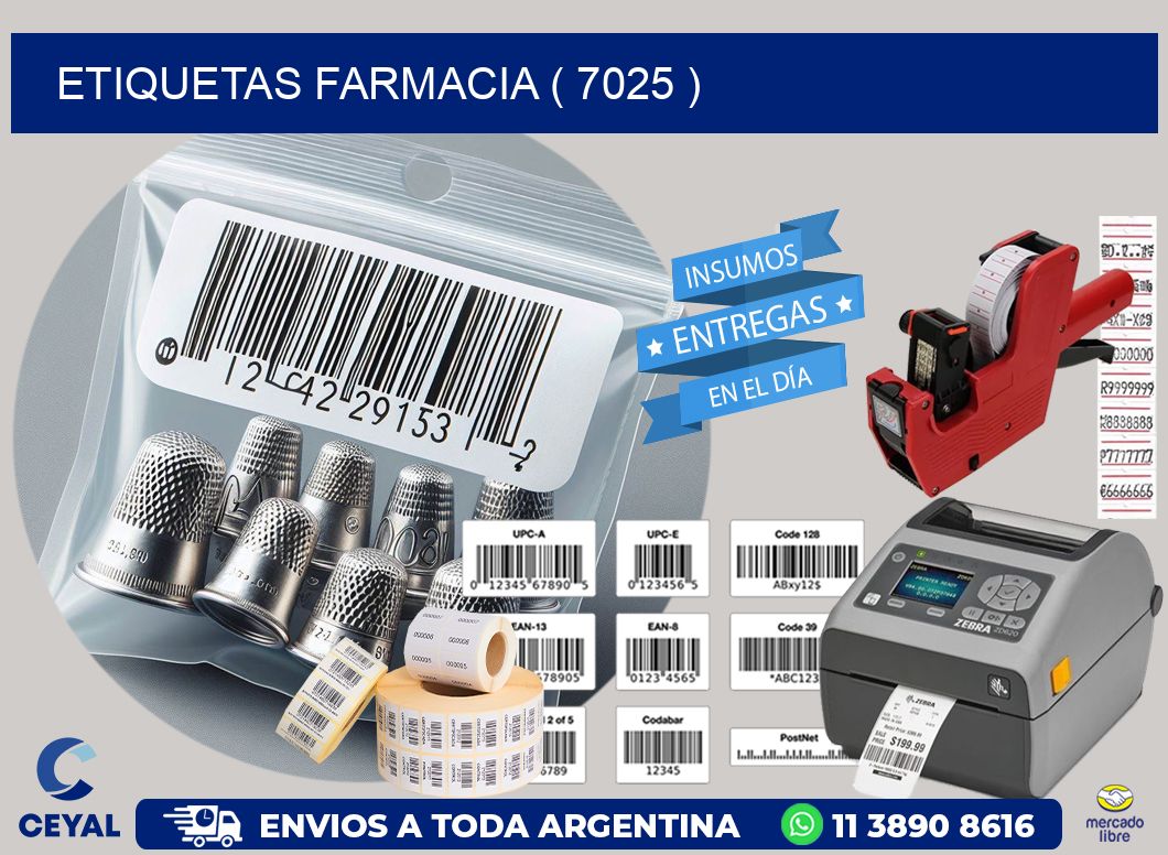 ETIQUETAS FARMACIA ( 7025 )