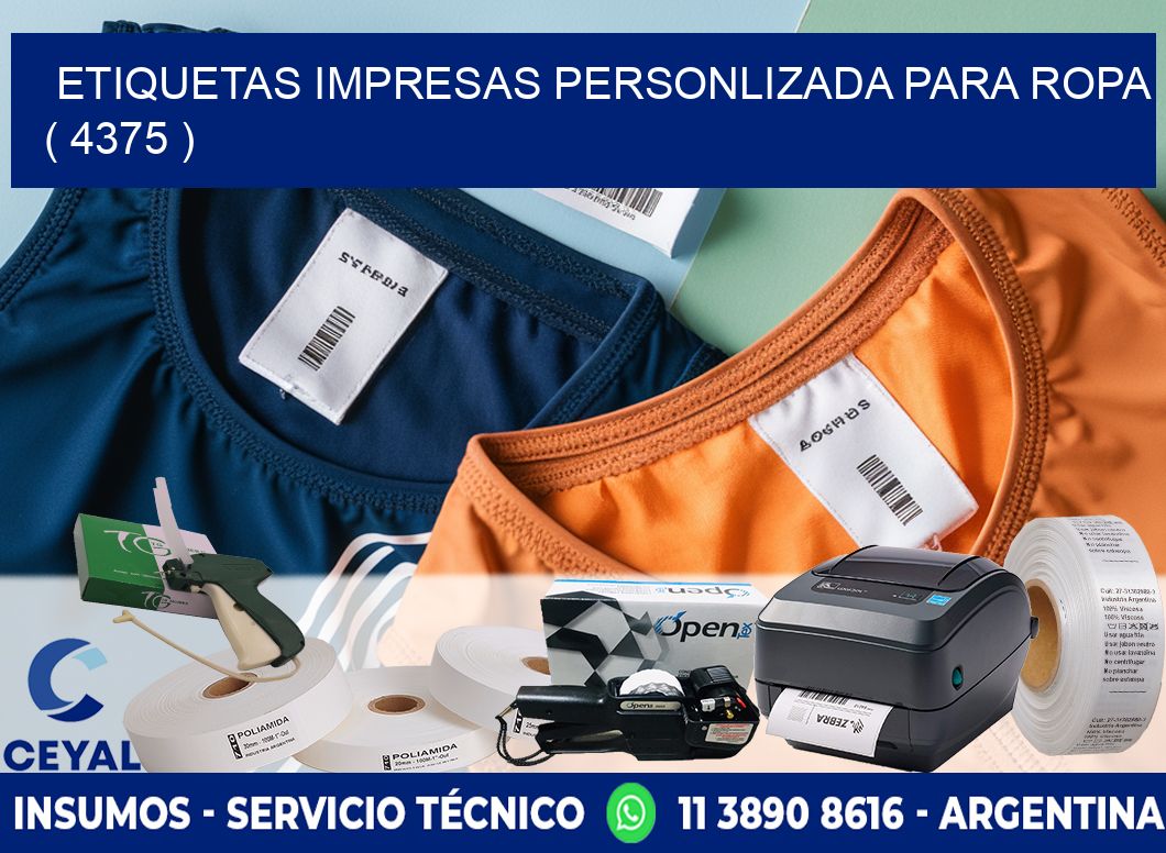 ETIQUETAS IMPRESAS PERSONLIZADA PARA ROPA ( 4375 )