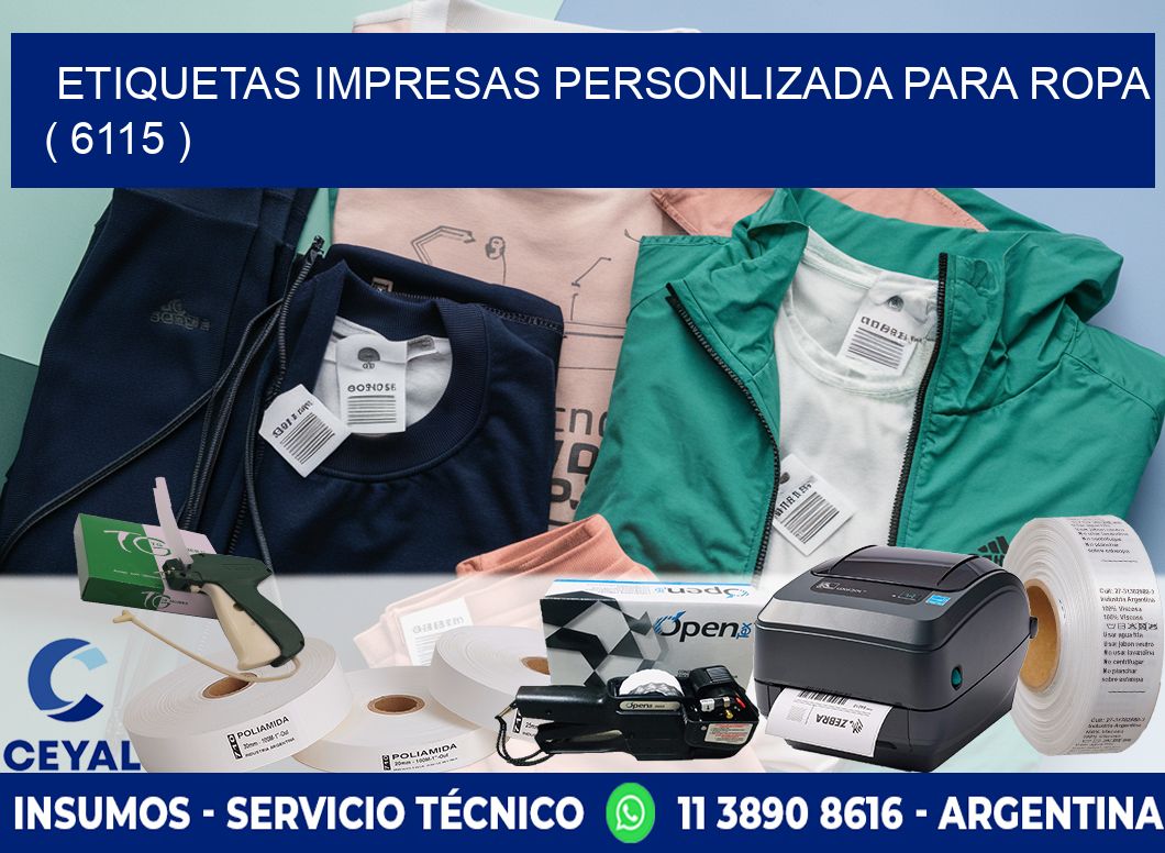 ETIQUETAS IMPRESAS PERSONLIZADA PARA ROPA ( 6115 )