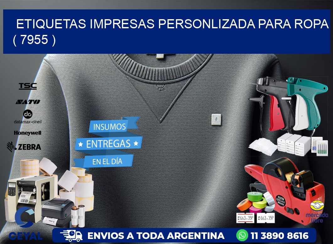 ETIQUETAS IMPRESAS PERSONLIZADA PARA ROPA ( 7955 )