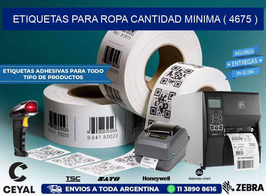 ETIQUETAS PARA ROPA CANTIDAD MINIMA ( 4675 )