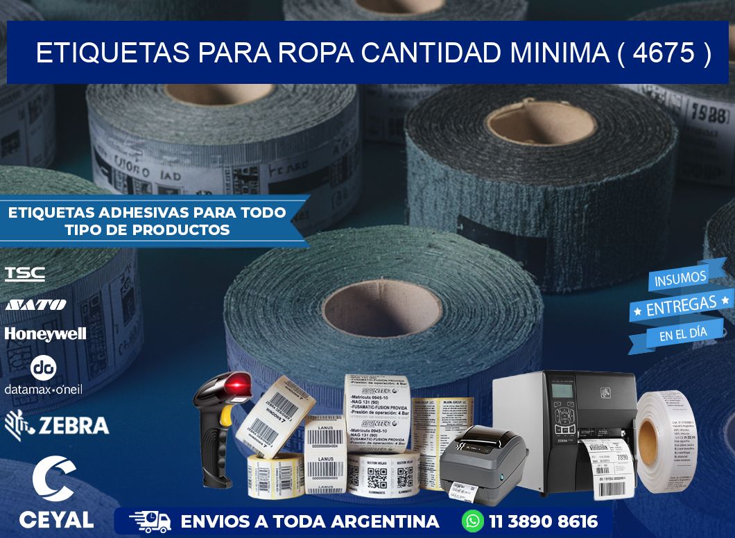 ETIQUETAS PARA ROPA CANTIDAD MINIMA ( 4675 )