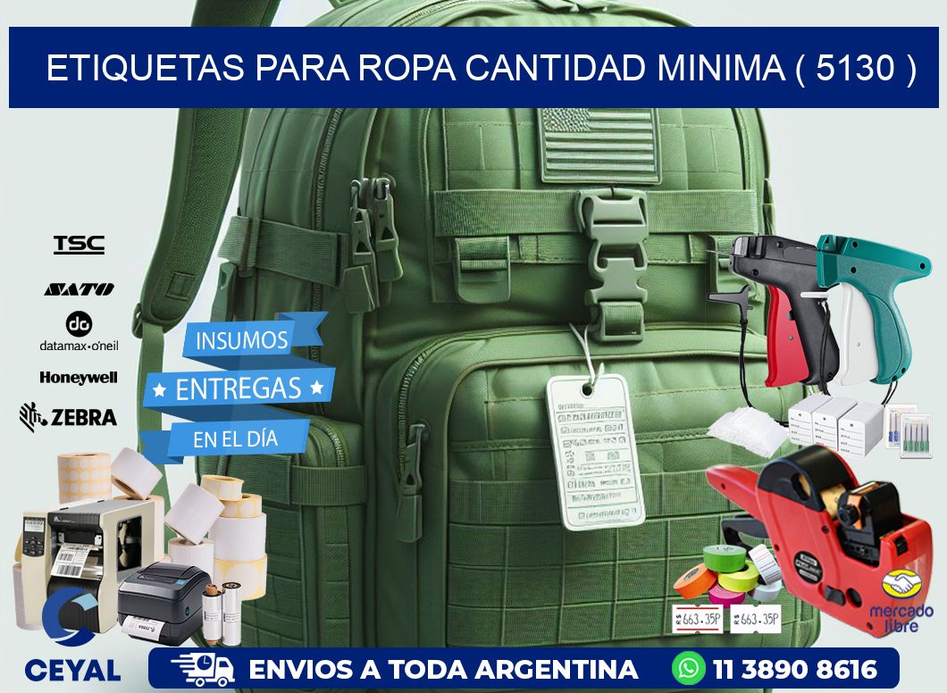 ETIQUETAS PARA ROPA CANTIDAD MINIMA ( 5130 )