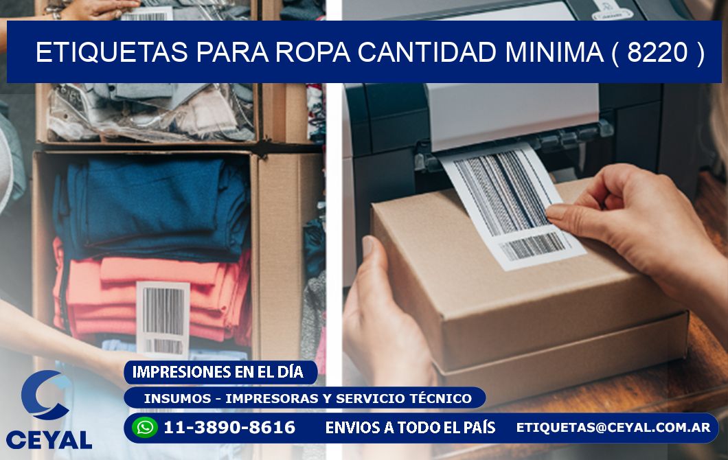 ETIQUETAS PARA ROPA CANTIDAD MINIMA ( 8220 )