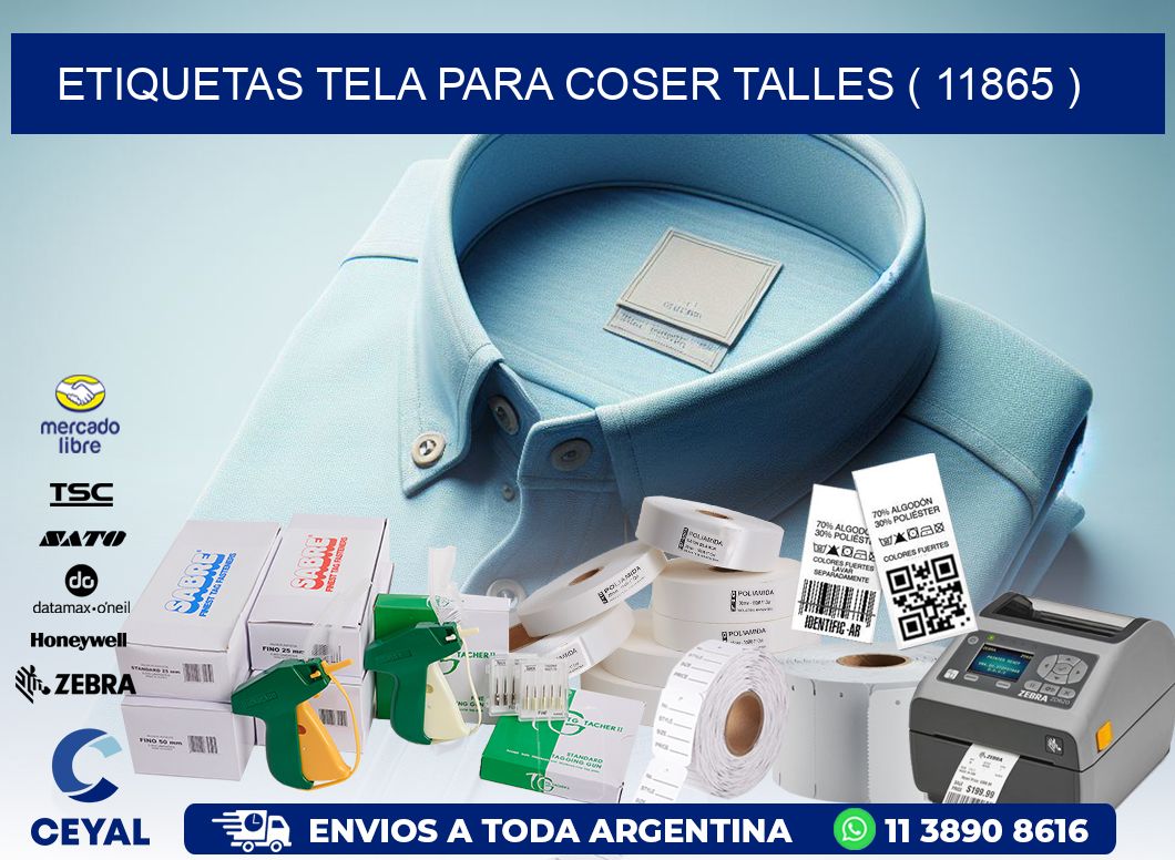 ETIQUETAS TELA PARA COSER TALLES ( 11865 )