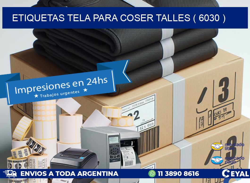 ETIQUETAS TELA PARA COSER TALLES ( 6030 )