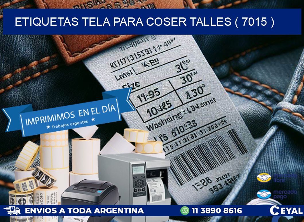 ETIQUETAS TELA PARA COSER TALLES ( 7015 )