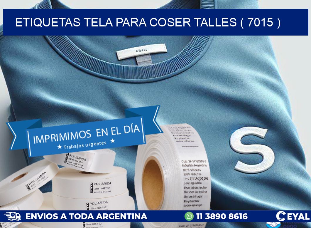 ETIQUETAS TELA PARA COSER TALLES ( 7015 )