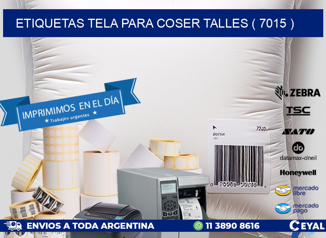 ETIQUETAS TELA PARA COSER TALLES ( 7015 )