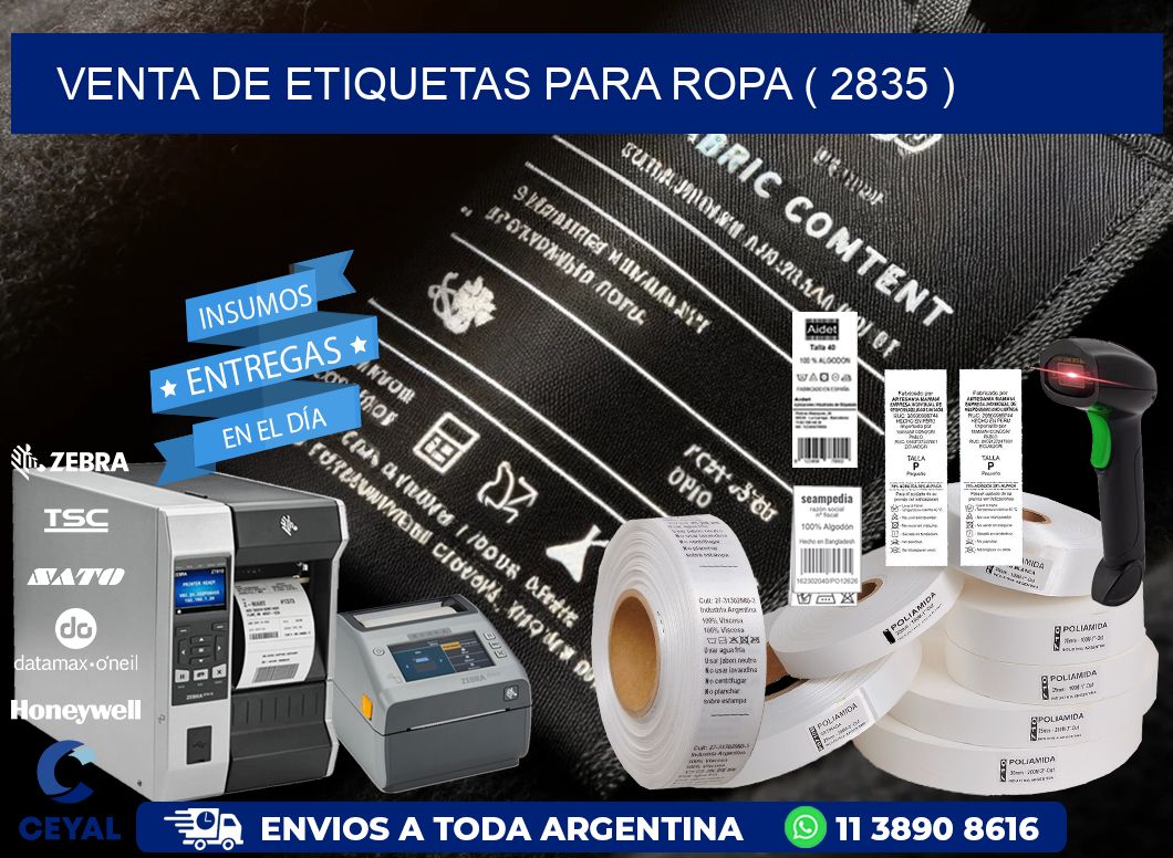 VENTA DE ETIQUETAS PARA ROPA ( 2835 )