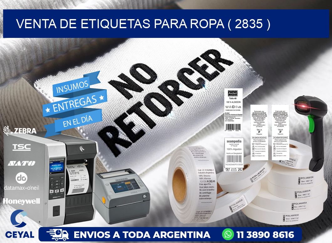 VENTA DE ETIQUETAS PARA ROPA ( 2835 )