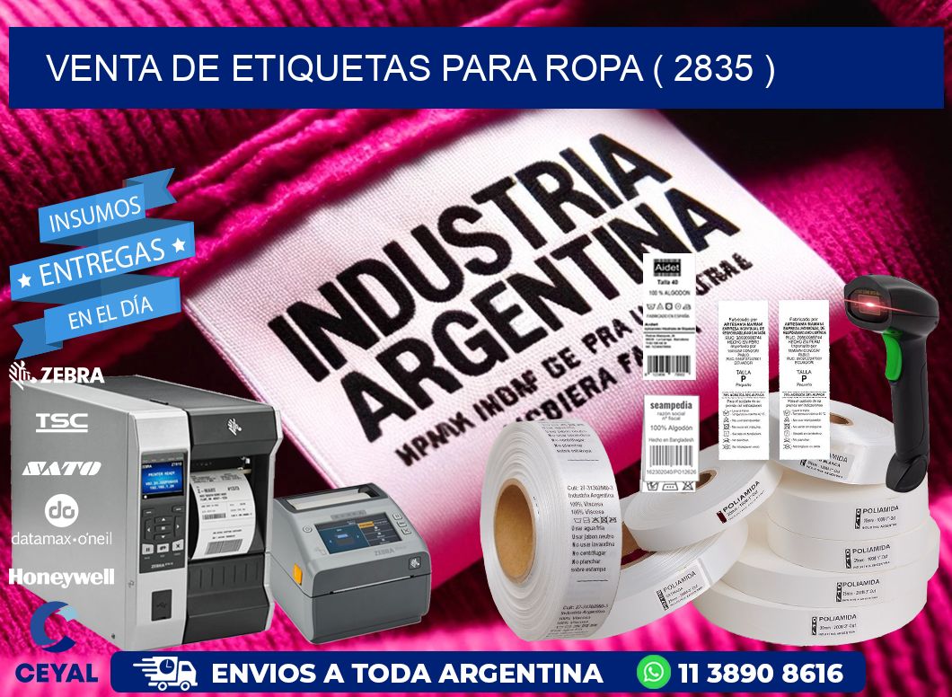 VENTA DE ETIQUETAS PARA ROPA ( 2835 )