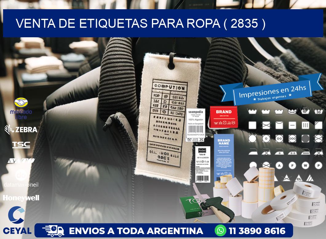 VENTA DE ETIQUETAS PARA ROPA ( 2835 )