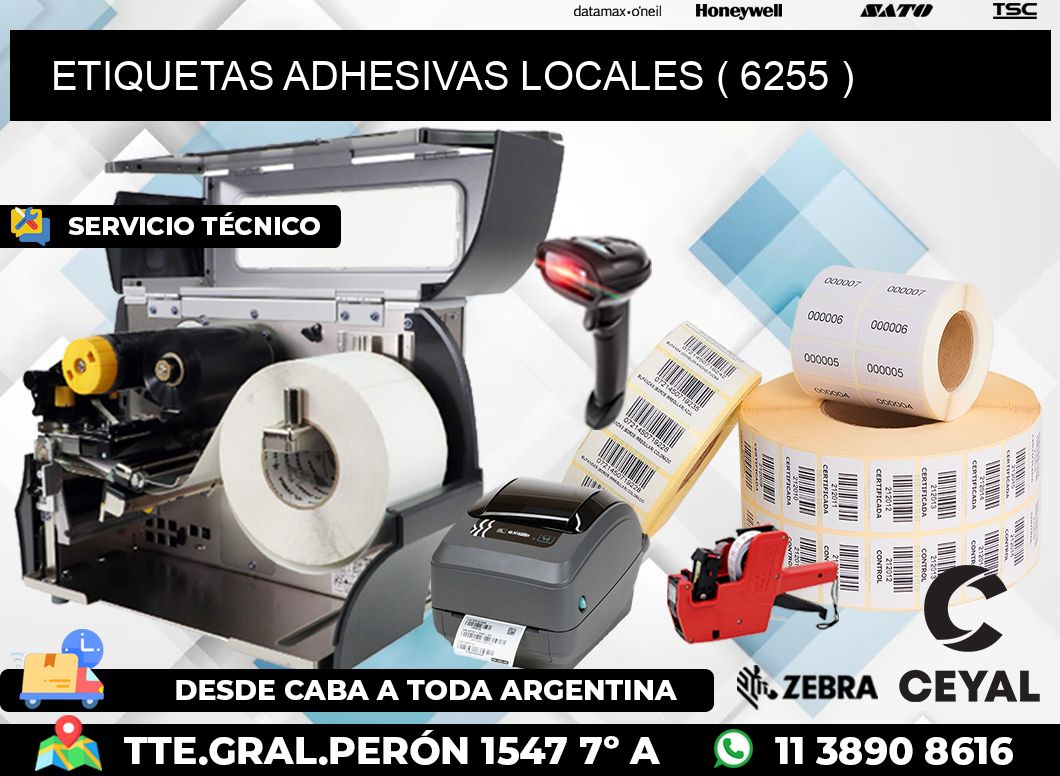 ETIQUETAS ADHESIVAS LOCALES ( 6255 )