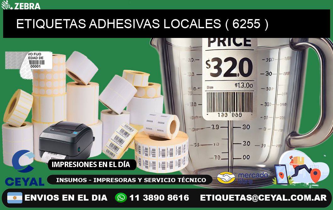 ETIQUETAS ADHESIVAS LOCALES ( 6255 )