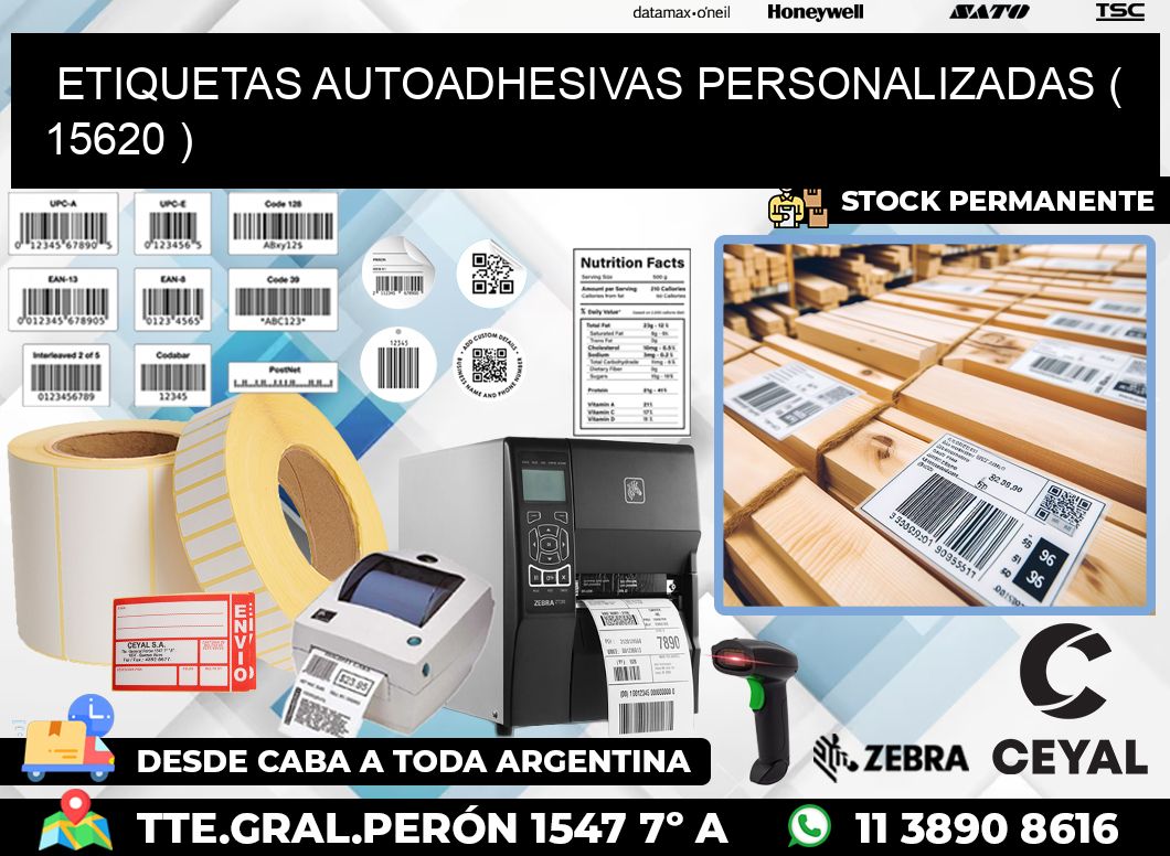 ETIQUETAS AUTOADHESIVAS PERSONALIZADAS ( 15620 )