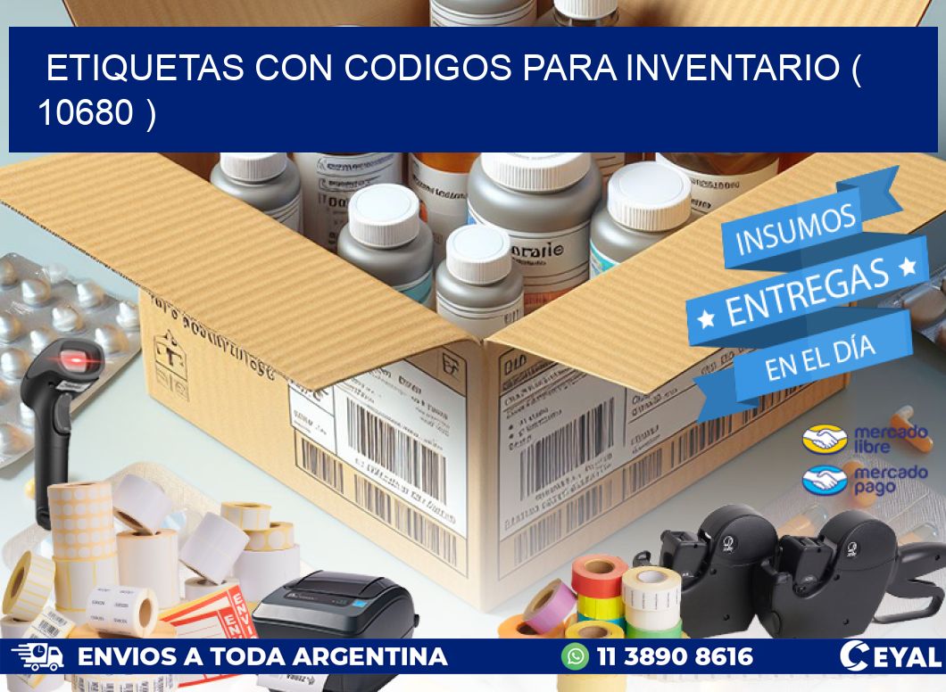 ETIQUETAS CON CODIGOS PARA INVENTARIO ( 10680 )