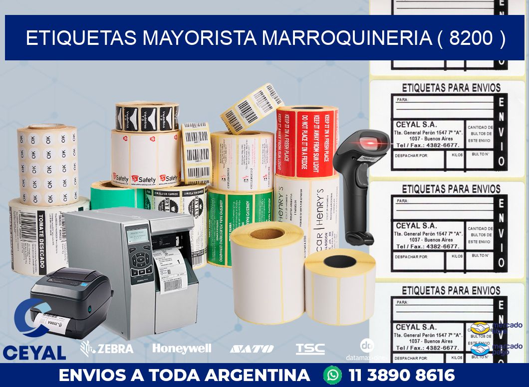 ETIQUETAS MAYORISTA MARROQUINERIA ( 8200 )