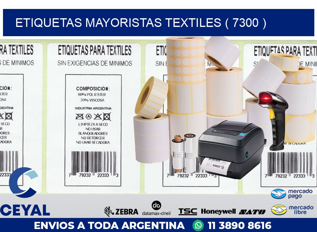 ETIQUETAS MAYORISTAS TEXTILES ( 7300 )