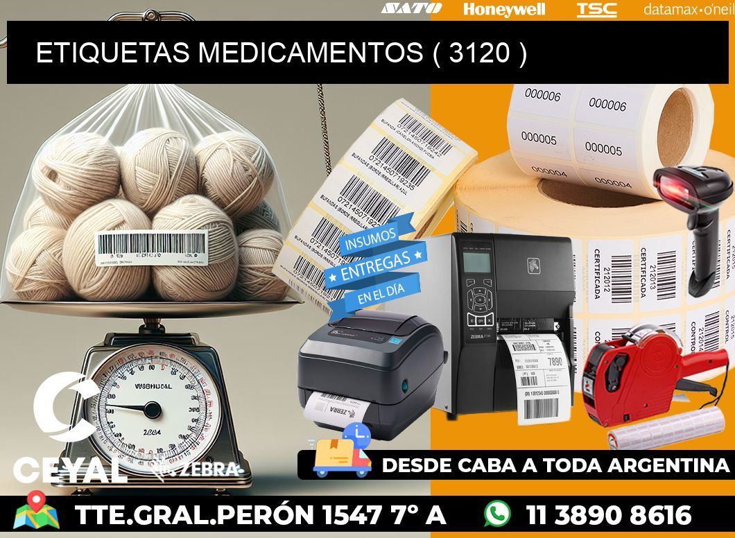 ETIQUETAS MEDICAMENTOS ( 3120 )