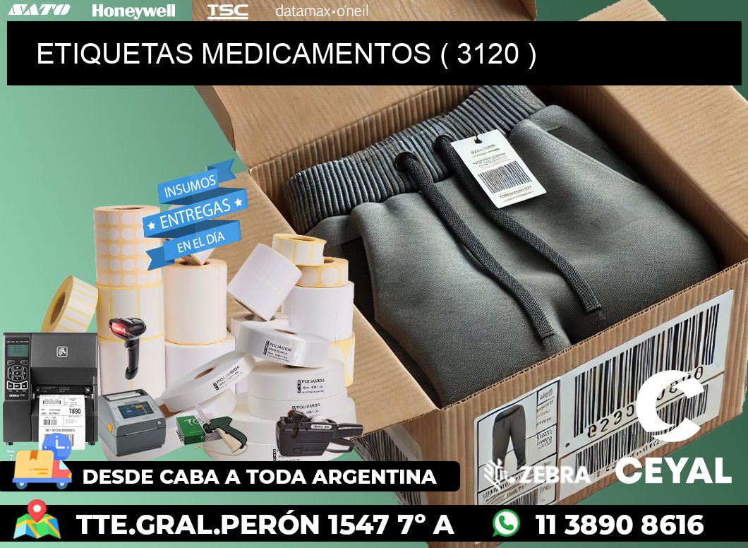 ETIQUETAS MEDICAMENTOS ( 3120 )