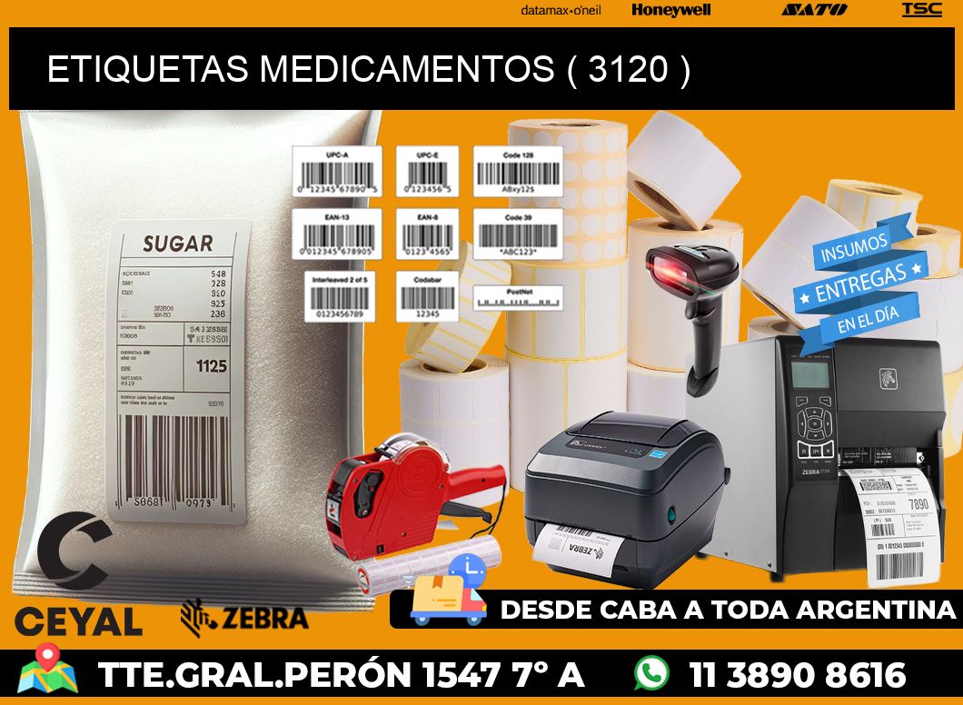 ETIQUETAS MEDICAMENTOS ( 3120 )