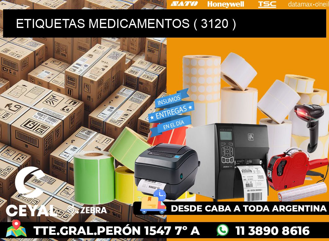 ETIQUETAS MEDICAMENTOS ( 3120 )