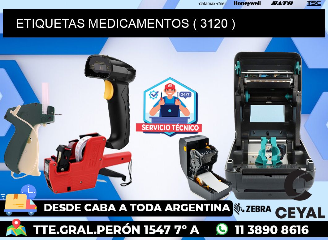 ETIQUETAS MEDICAMENTOS ( 3120 )