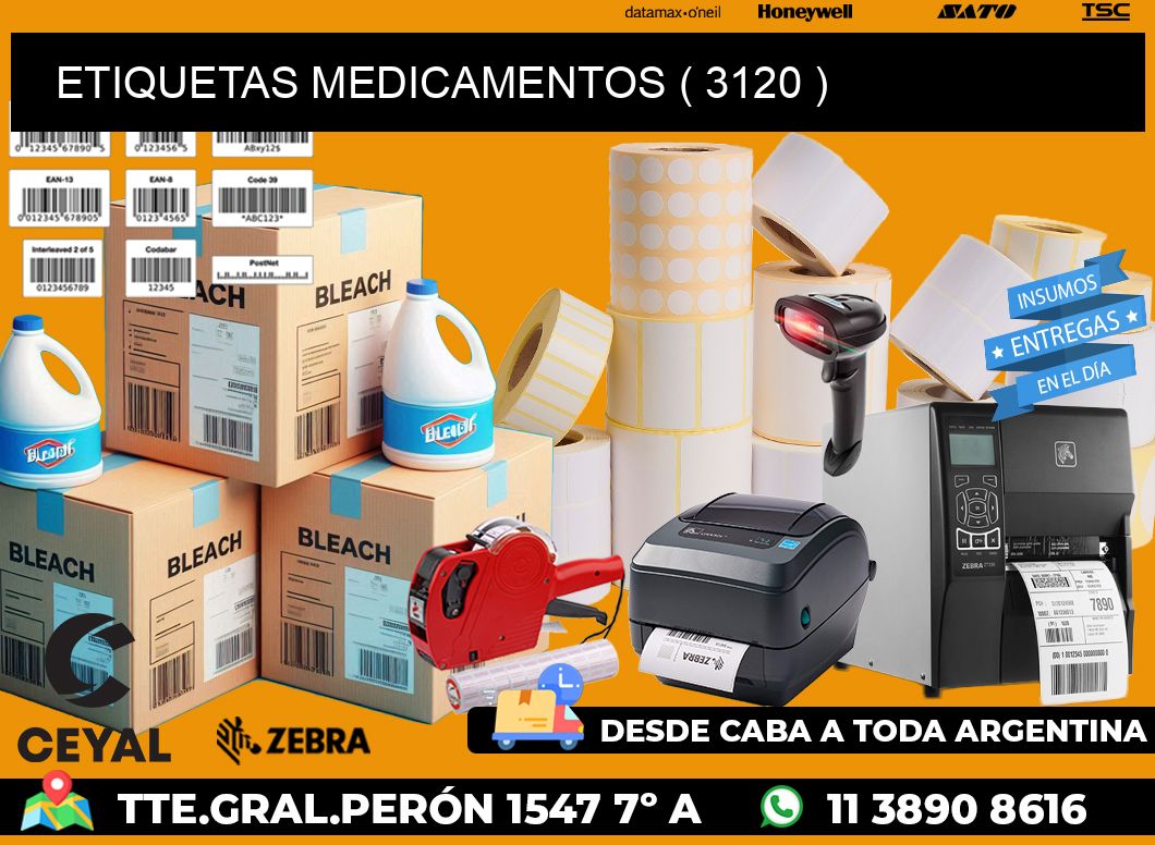 ETIQUETAS MEDICAMENTOS ( 3120 )