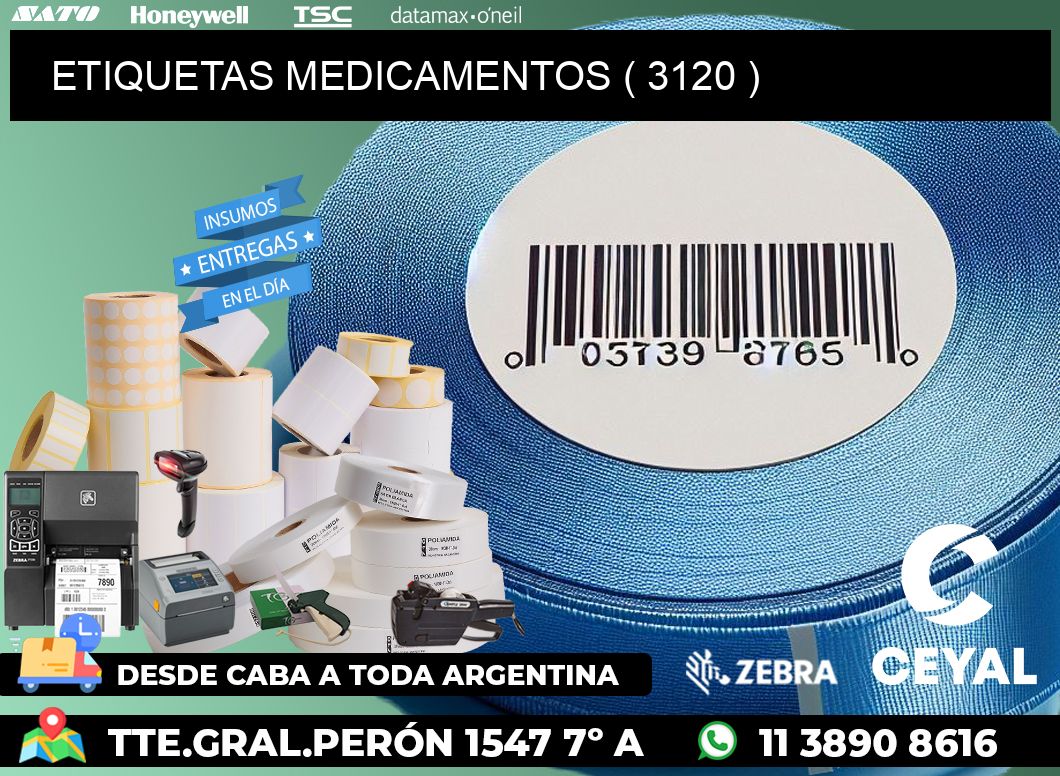 ETIQUETAS MEDICAMENTOS ( 3120 )