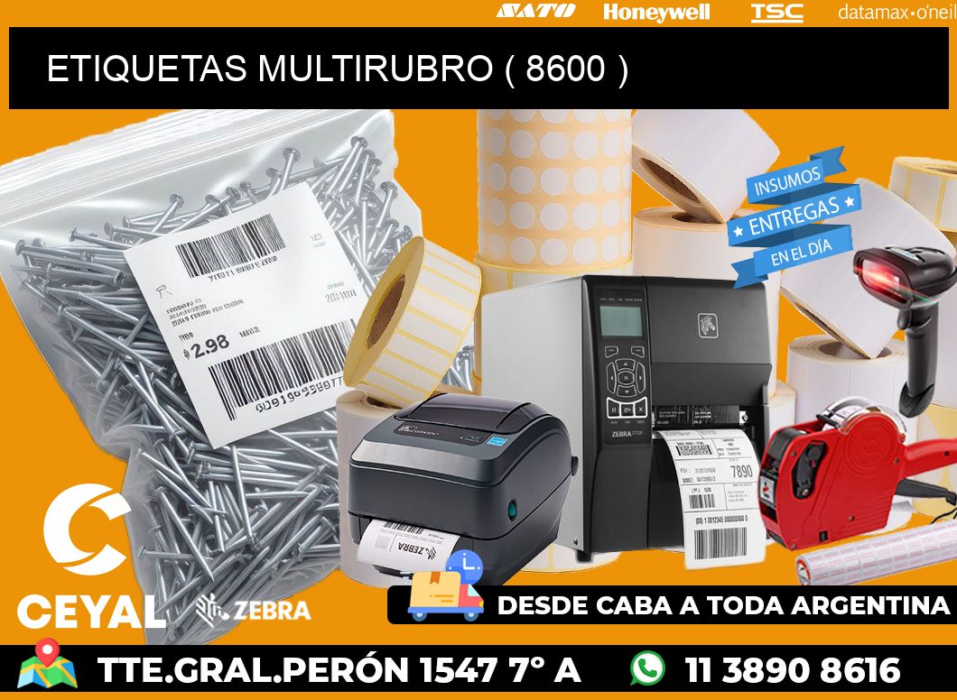 ETIQUETAS MULTIRUBRO ( 8600 )